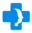 MedInsight logo featuring a blue medical cross with the silhouette of a human profile cut out at the center.